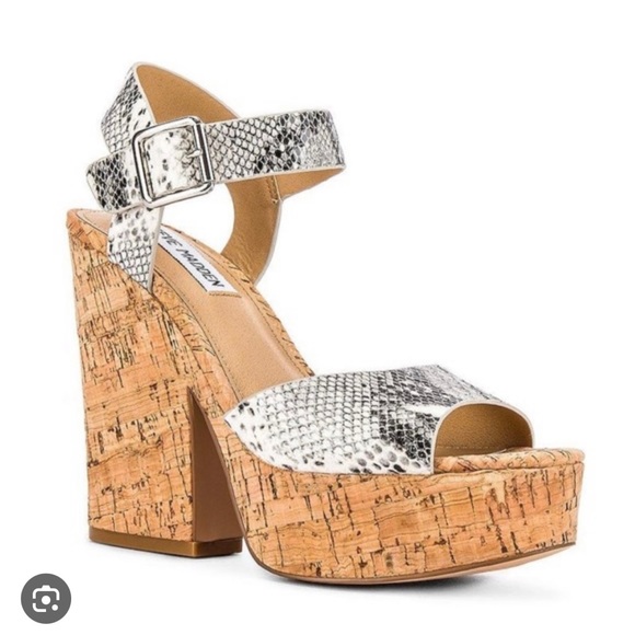 Steve Madden Jess Snake Wedges Size 8 - Picture 1 of 6